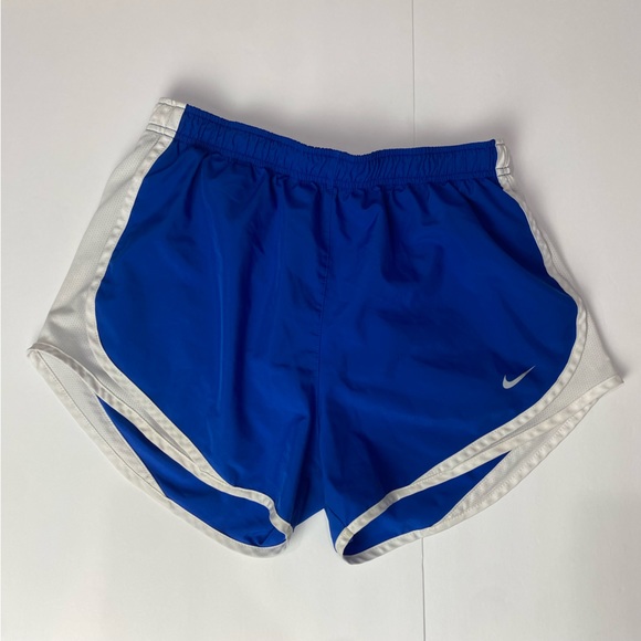 Nike Tempo blue white side panel running shorts brief lined size medium - Picture 13 of 13